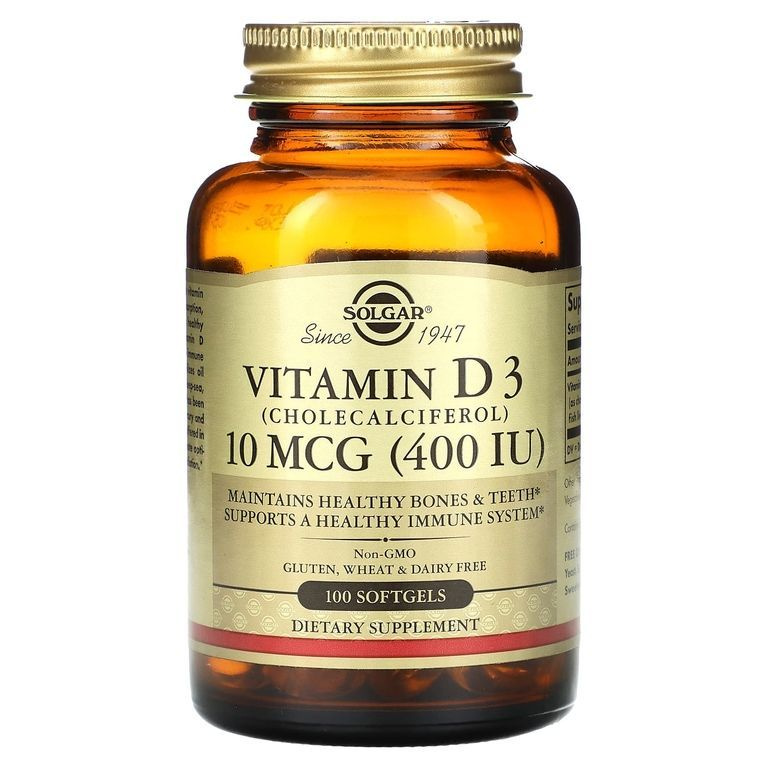 Витамин D3 Solgar Cholecalciferol, 10 мкг, 400 IU, капсулы, 100 шт, Vitamin D3 (Cholecalciferol) 10 mcg (400 IU) 100 Softgels
Витамин D3 Solgar Cholecalciferol, 10 мкг, 400 IU, капсулы, 100 шт, Vitamin D3 (Cholecalciferol) 10 mcg (400 IU) 100 Softgels