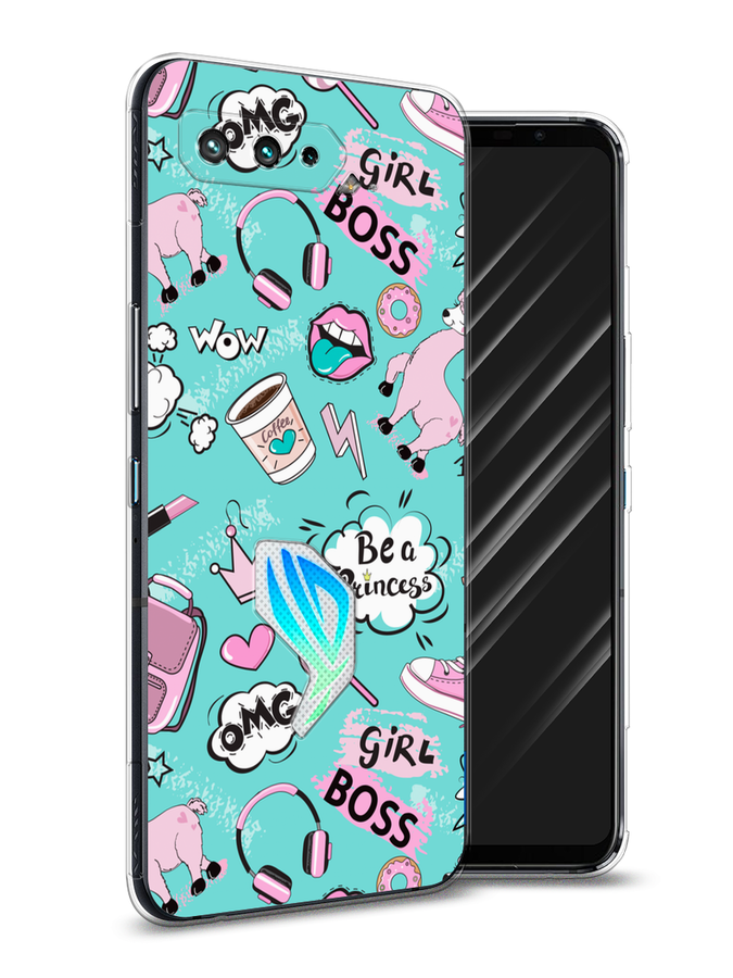 Чехол Awog на Asus ROG Phone 5S "Стильная лама", Голубой;белый;розовый, 44550-1 
Чехол Awog на Asus ROG Phone 5S "Стильная лама", Голубой;белый;розовый, 44550-1