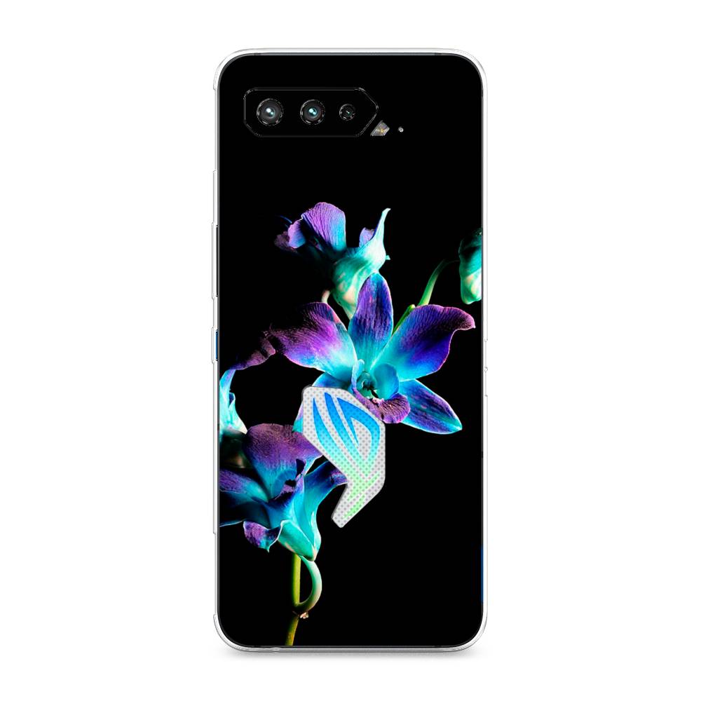 фото Чехол awog "синий цветок для черном" для asus rog phone 5s
