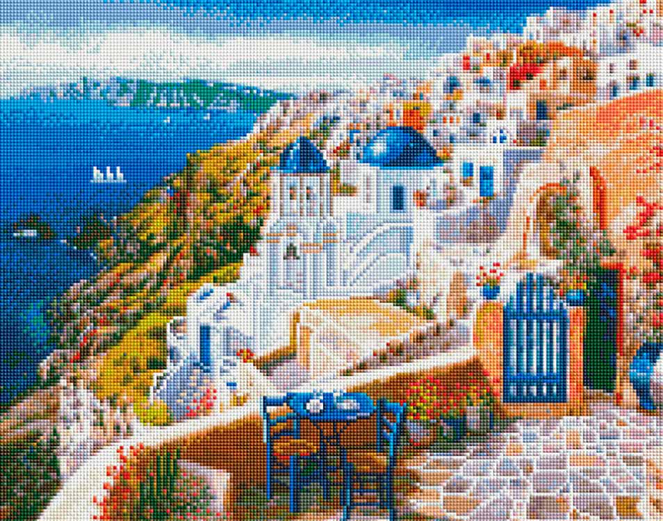 Алмазная вышивка Белоснежка Санторини 
Алмазная вышивка Белоснежка Санторини