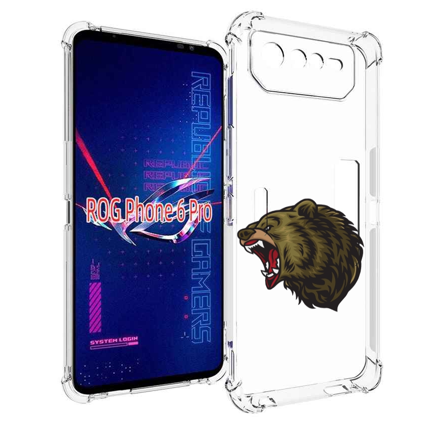 Чехол MyPads Голова-медведь для Asus ROG Phone 6 Pro, Прозрачный, Tocco 
Чехол MyPads Голова-медведь для Asus ROG Phone 6 Pro, Прозрачный, Tocco