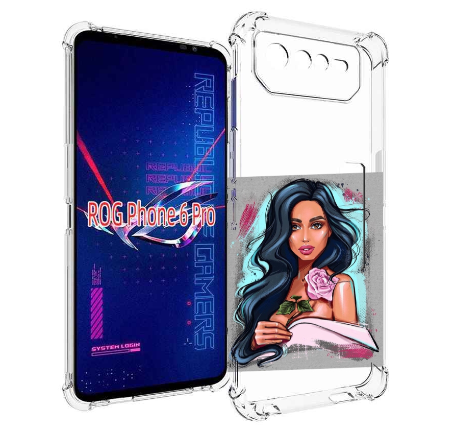 Чехол MyPads Девушка-с-розовой-розочкой женский для Asus ROG Phone 6 Pro, Прозрачный, Tocco
Чехол MyPads Девушка-с-розовой-розочкой женский для Asus ROG Phone 6 Pro, Прозрачный, Tocco