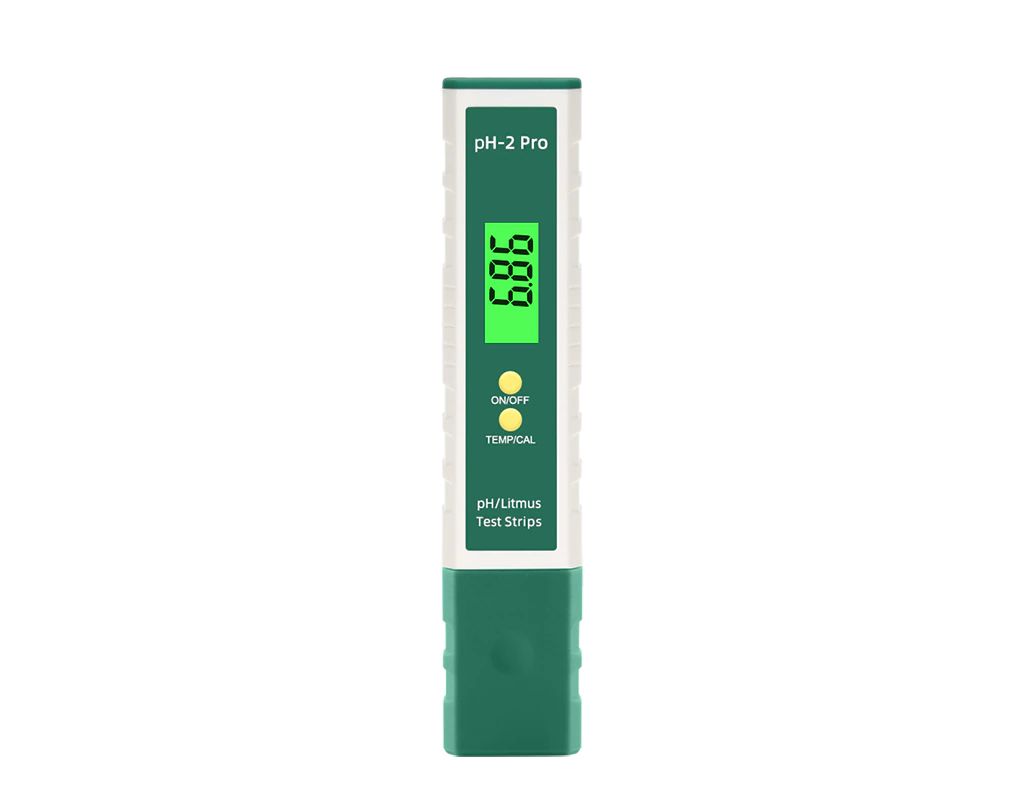 pH-2Pro Портативный pH метр термометр с лакмус цветовой индикацией экрана и калибровочными, Зеленый
pH-2Pro Портативный pH метр термометр с лакмус цветовой индикацией экрана и калибровочными, Зеленый
