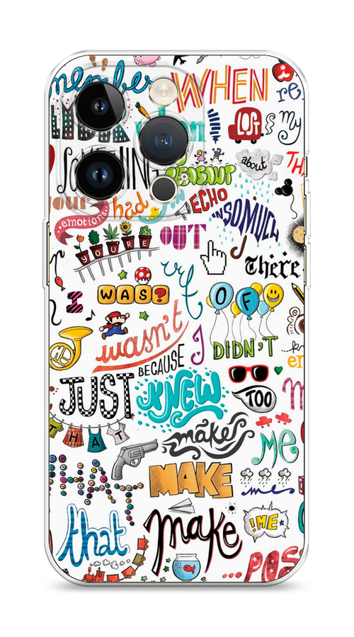 Чехол Homey на Apple iPhone 14 Pro "Много надписей", Белый;серый;голубой, 15250-1
Чехол Homey на Apple iPhone 14 Pro "Много надписей", Белый;серый;голубой, 15250-1