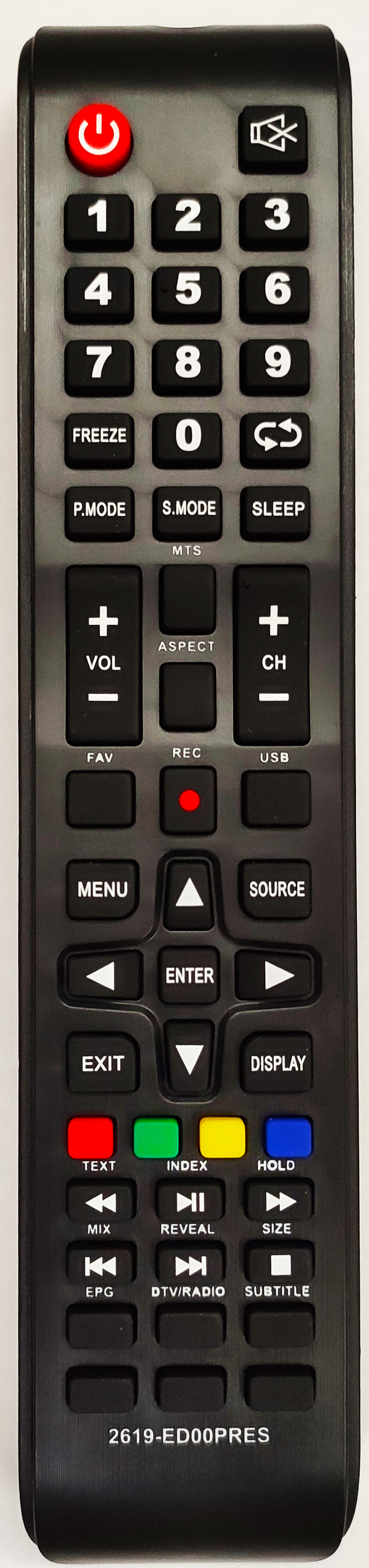 Пульт Huayu для телевизоров Prestigio 2619-ED00PRES, 2619-ED0WPRES, 2619-ED00POLA, Ok. 26A
Пульт Huayu для телевизоров Prestigio 2619-ED00PRES, 2619-ED0WPRES, 2619-ED00POLA, Ok. 26A