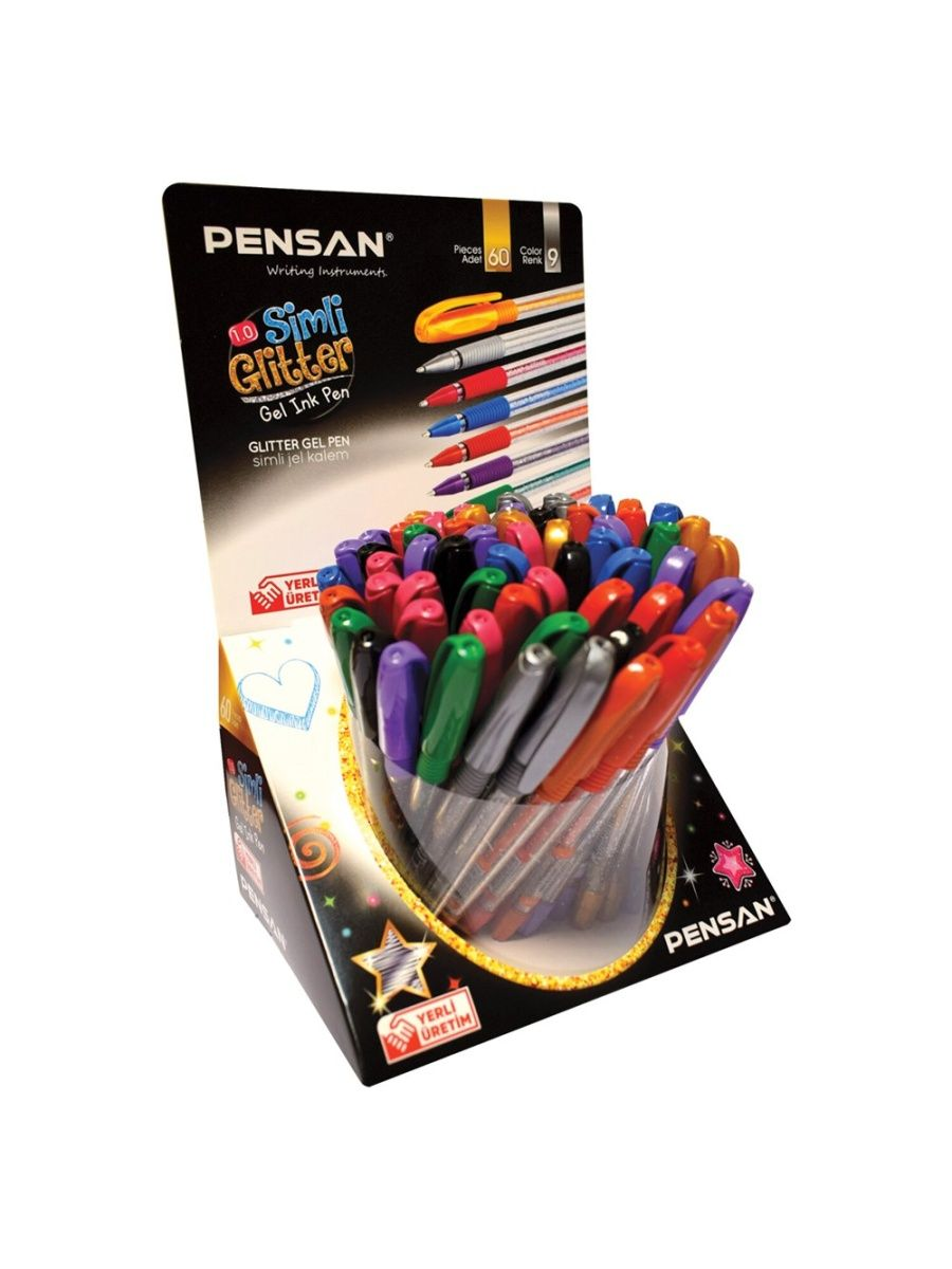 Набор ручек гелев. Pensan Glitter Gel (2280/60) прозрачный d=1мм ассор. черн. (60шт) 9цв.
Набор ручек гелев. Pensan Glitter Gel (2280/60) прозрачный d=1мм ассор. черн. (60шт) 9цв.