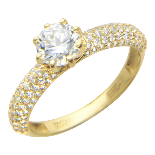 Кольцо из желтого золота с фианитом р. 17 Эстет 01К134877, 01К134877
Кольцо из желтого золота с фианитом р. 17 Эстет 01К134877, 01К134877