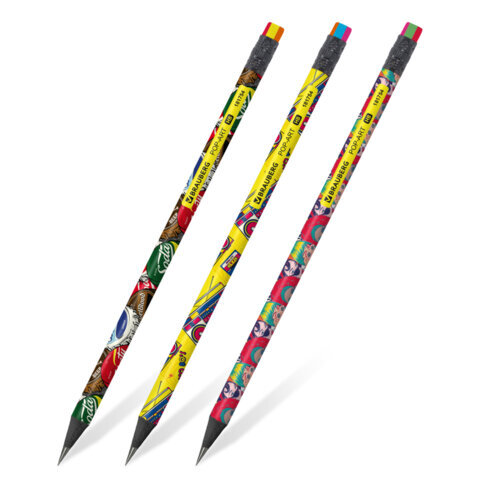Карандаш чернографитный BRAUBERG POP-ART 1 шт. HB с ластиком корпус ассорти 181754
Карандаш чернографитный BRAUBERG POP-ART 1 шт. HB с ластиком корпус ассорти 181754