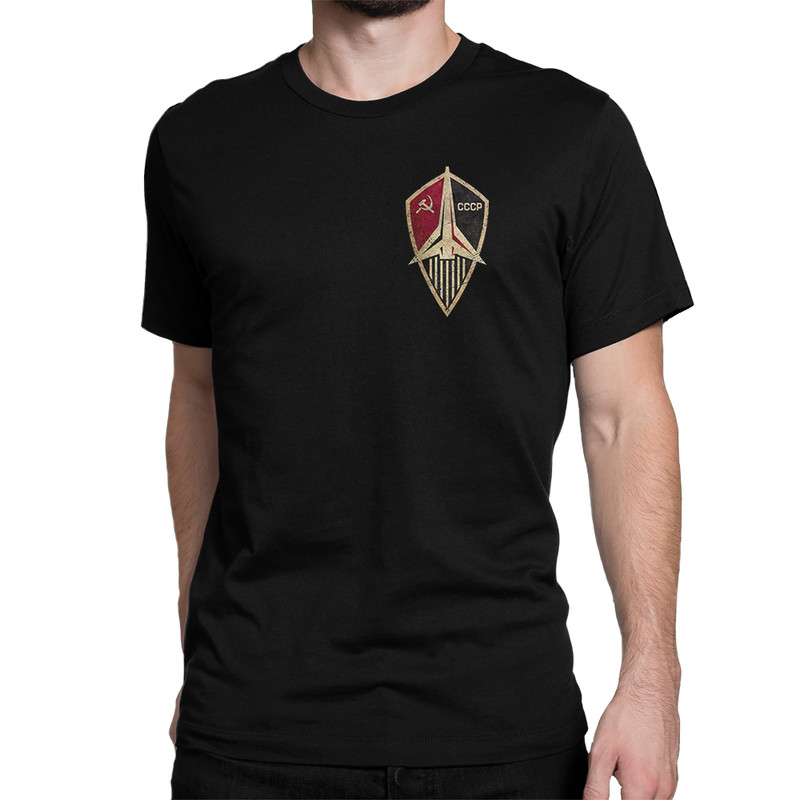 фото Футболка мужская логотип ссср 2 dream shirts черная xs
