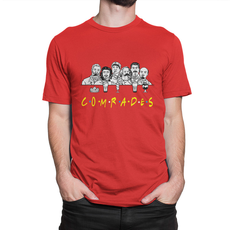 фото Футболка мужская товарищи (сталин, ленин, карл маркс) dream shirts красная 3xl
