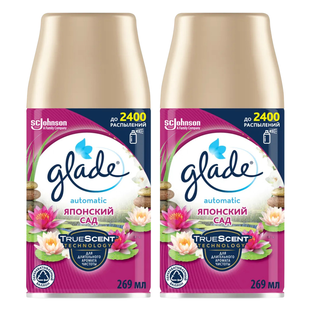 Комплект Освежитель воздуха GLADE AUTOMATIC Японский сад запасной баллон 269 мл х 2 шт., GLADE AUTOMATIC
Комплект Освежитель воздуха GLADE AUTOMATIC Японский сад запасной баллон 269 мл х 2 шт., GLADE AUTOMATIC
