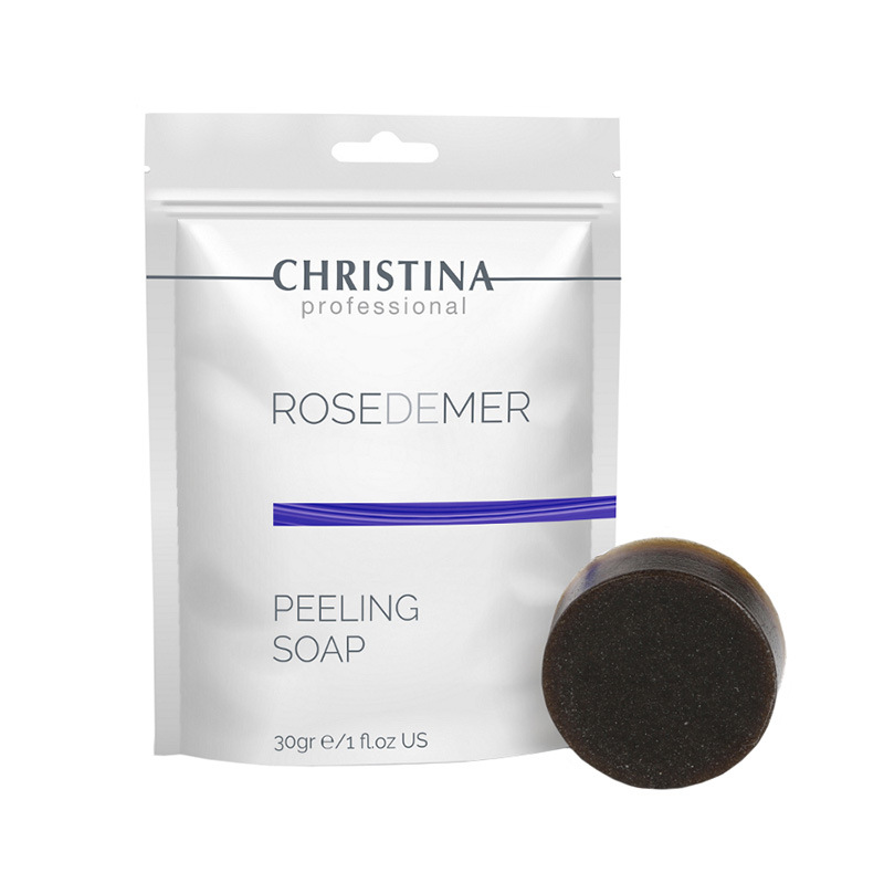 фото Мыло christina пилинговое для лица, rose de mer peeling soap 30 мл