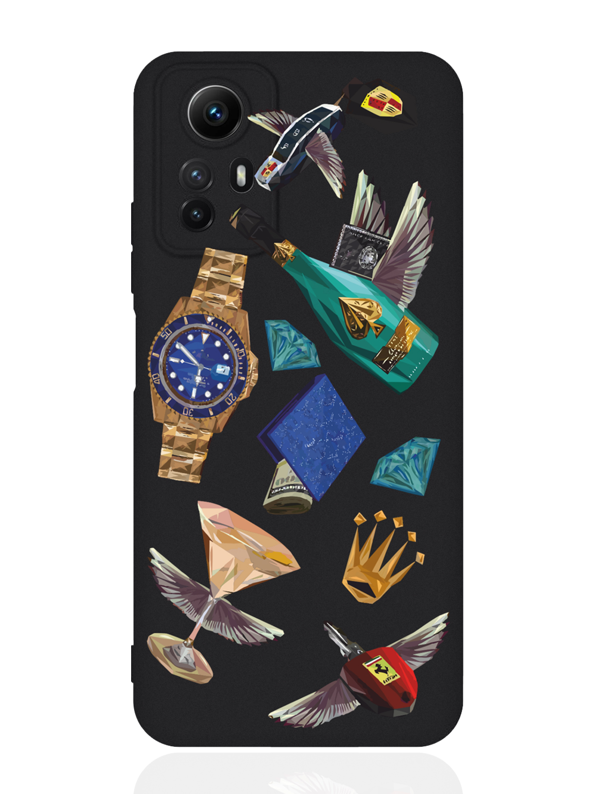 Чехол для смартфона Xiaomi Redmi Note 12s черный силиконовый Luxury lifestyle, Черный;синий;коричневый
Чехол для смартфона Xiaomi Redmi Note 12s черный силиконовый Luxury lifestyle, Черный;синий;коричневый