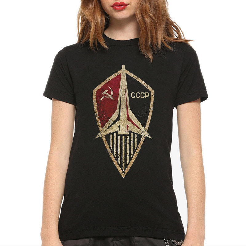 фото Футболка женская dream shirts ссср 2-wb черная xl