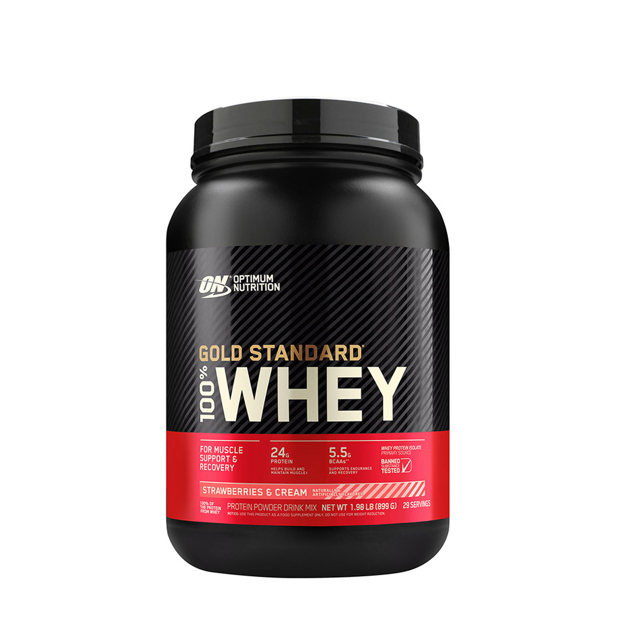 фото Протеин optimum nutrition 100% whey gold standard, 908 г, strawberry & cream