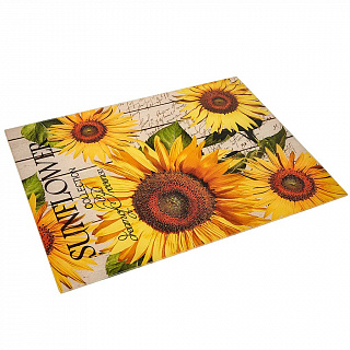 фото Доска разделочная 30х40см стеклянная дв7-003 "sunflower" zeraks