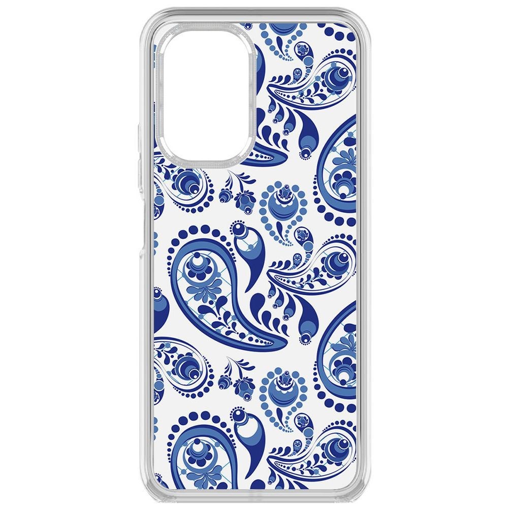 Чехол-накладка Krutoff Clear Case Гжель для Poco F3, Прозрачный 
Чехол-накладка Krutoff Clear Case Гжель для Poco F3, Прозрачный