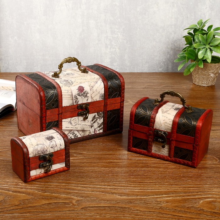 Шкатулка дерево сундучок (набор 3 шт) Экспедиция 9х6х7 см; 14х9,5х9 см; 19х13х13 см, Коричневый
Шкатулка дерево сундучок (набор 3 шт) Экспедиция 9х6х7 см; 14х9,5х9 см; 19х13х13 см, Коричневый