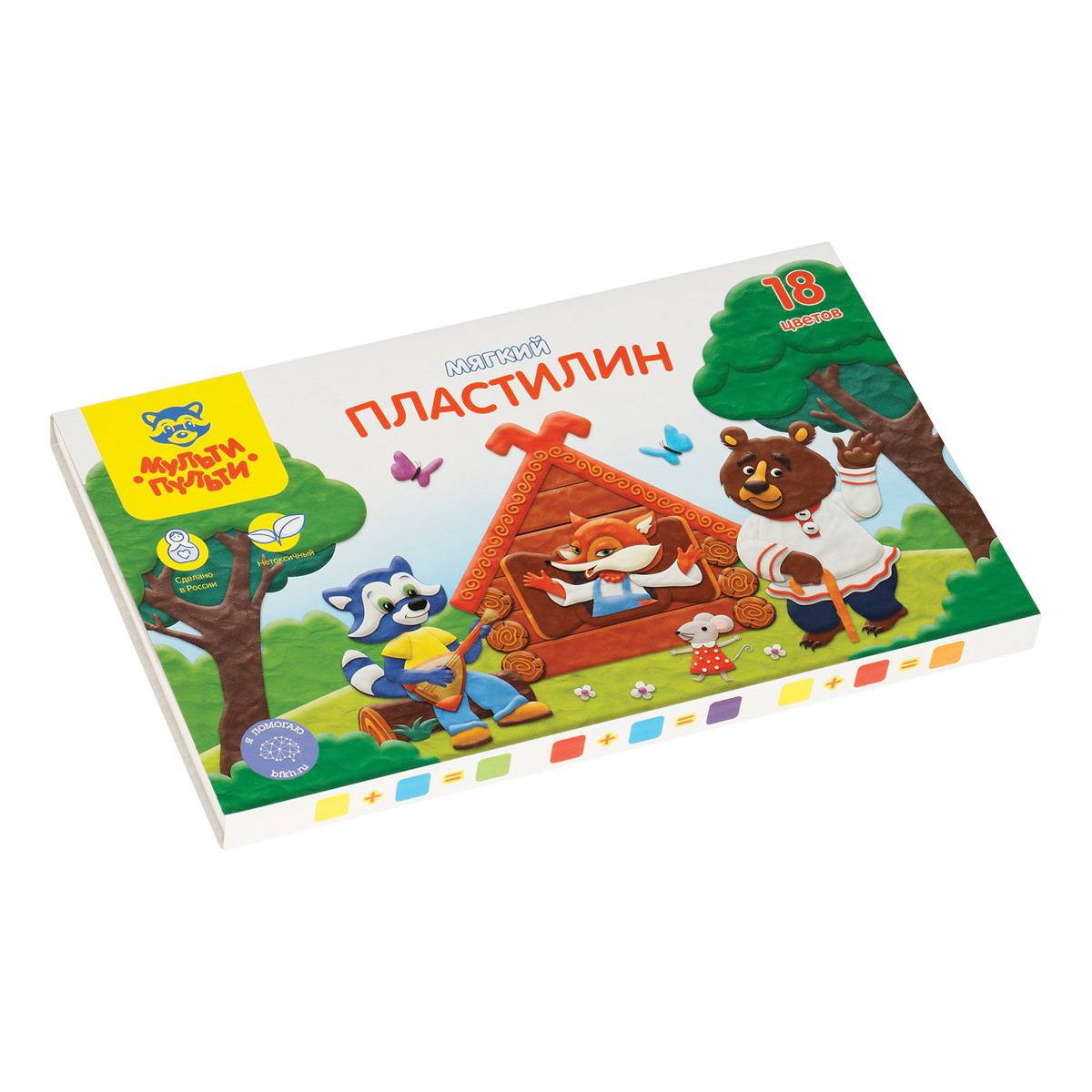 Пластилин Мульти-Пульти "Енот в сказке", 18 цветов, 216гр, со стеком, картон, Разноцветный
Пластилин Мульти-Пульти "Енот в сказке", 18 цветов, 216гр, со стеком, картон, Разноцветный