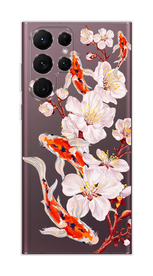 Чехол Homey на Samsung Galaxy S22 Ultra "Карпы и сакура", Оранжевый;розовый;бежевый;прозрачный, 2104050-1
Чехол Homey на Samsung Galaxy S22 Ultra "Карпы и сакура", Оранжевый;розовый;бежевый;прозрачный, 2104050-1