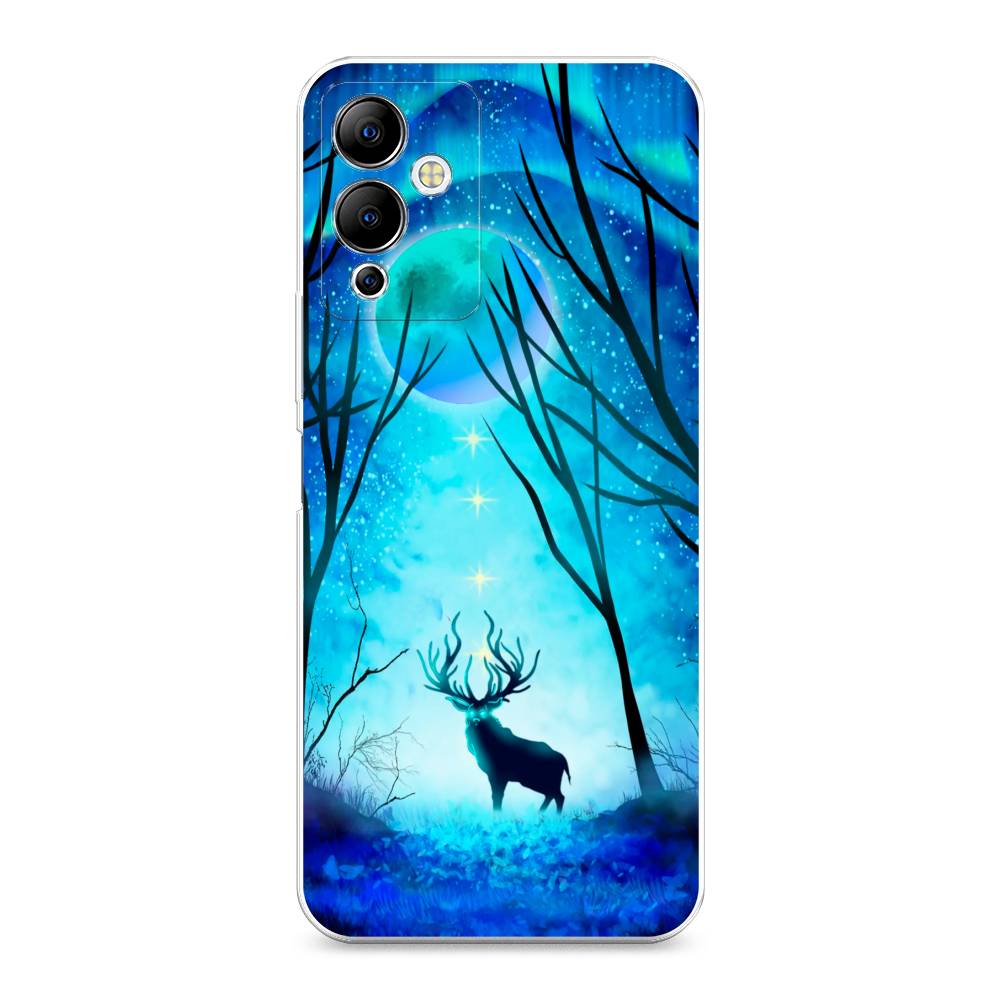 Чехол на Infinix Note 12i "Олень северное сияние", Синий;черный;голубой, 3102050-1 
Чехол на Infinix Note 12i "Олень северное сияние", Синий;черный;голубой, 3102050-1