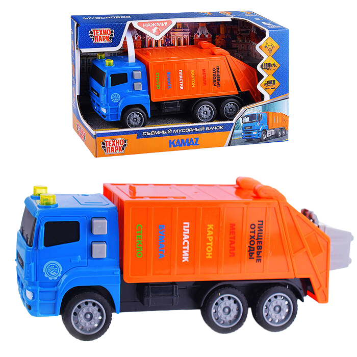 Машина пластик KAMAZ Мусоровоз 17 см, (свет-звук, бачок, син,) инерц, в коробке, Оранжевый
Машина пластик KAMAZ Мусоровоз 17 см, (свет-звук, бачок, син,) инерц, в коробке, Оранжевый