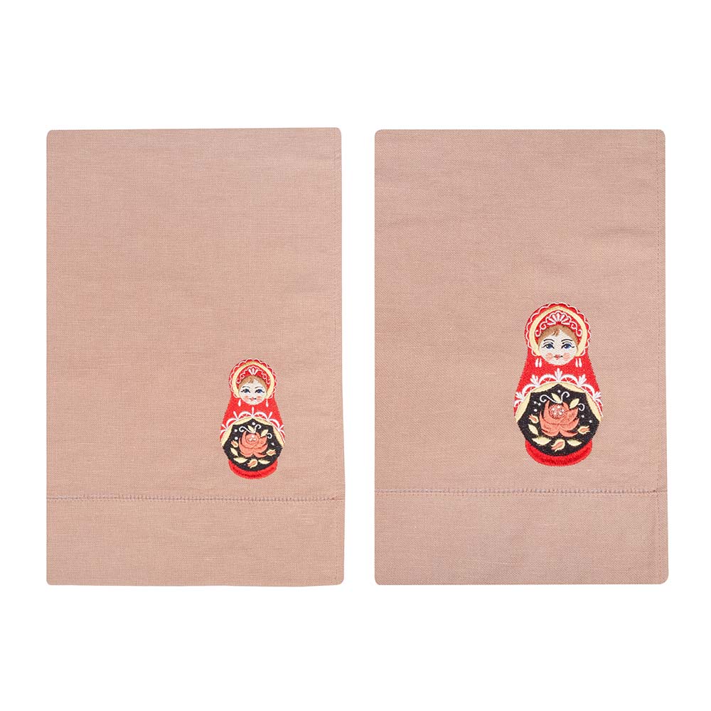 Комплект полотенец столовых BELLEHOME с вышивкой Matryoshka style лен хлопок, Розовый
Комплект полотенец столовых BELLEHOME с вышивкой Matryoshka style лен хлопок, Розовый