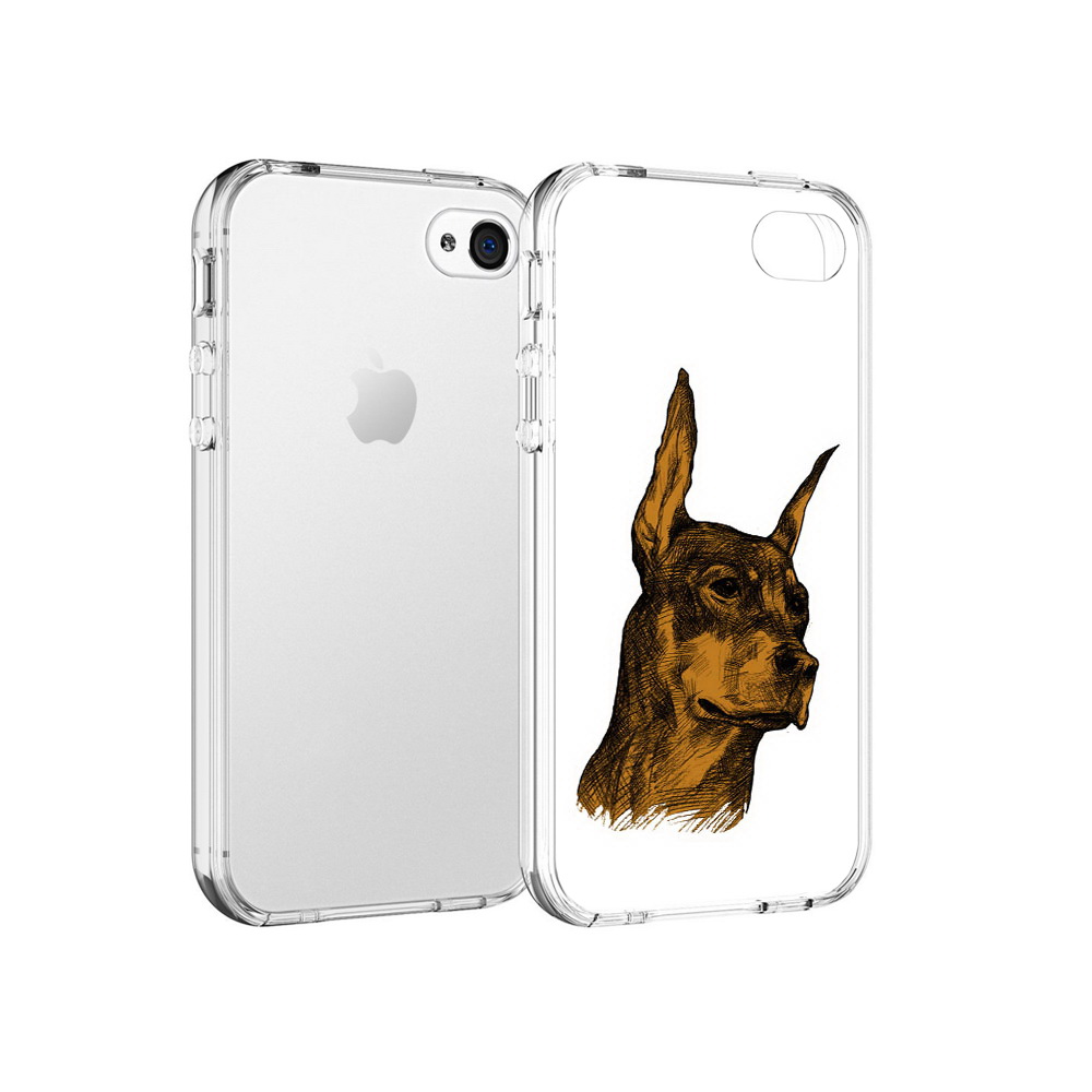 Чехол MyPads Tocco для Apple iPhone 4 скетч доберман, Прозрачный, Tocco 
Чехол MyPads Tocco для Apple iPhone 4 скетч доберман, Прозрачный, Tocco
