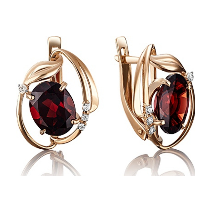 Серьги из красного золота с гранатом/фианитом PLATINA jewelry 02-3603-00-210-1110-46, 02-3603-00-210-1110-46
Серьги из красного золота с гранатом/фианитом PLATINA jewelry 02-3603-00-210-1110-46, 02-3603-00-210-1110-46