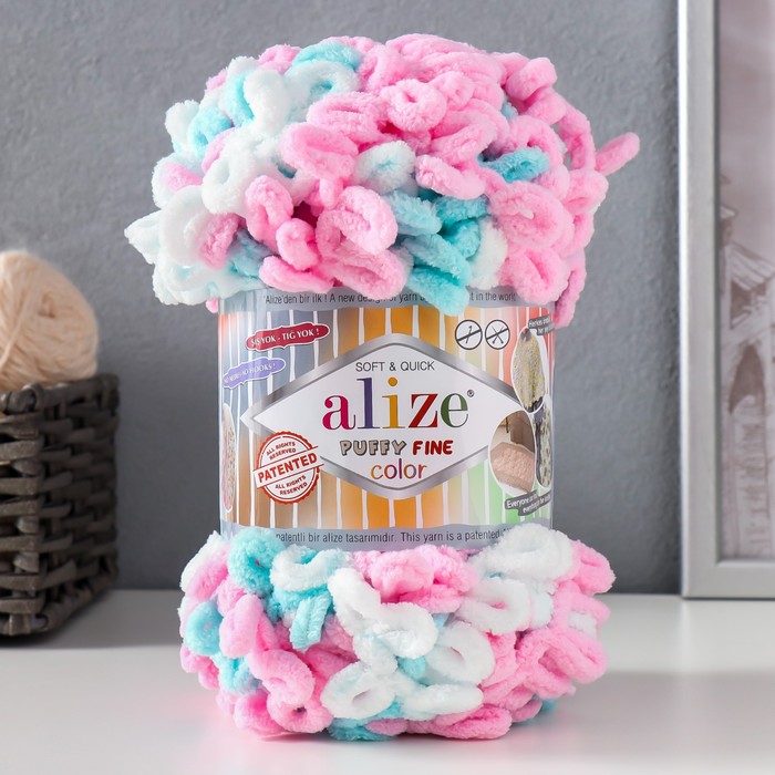 Пряжа Alize Puffy Fine Color 100% микрополиэстер 14,5м/100гр 6377, Разноцветный, Puffy Fine Color
Пряжа Alize Puffy Fine Color 100% микрополиэстер 14,5м/100гр 6377, Разноцветный, Puffy Fine Color