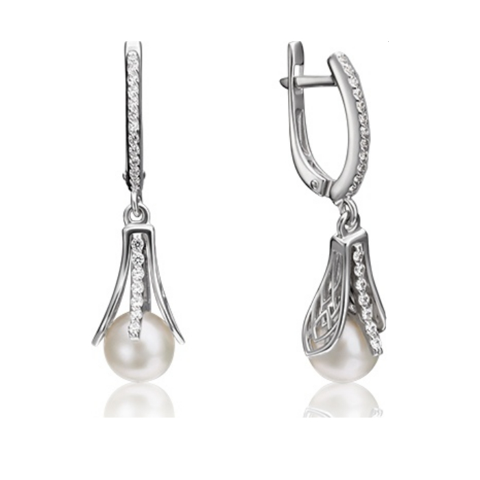 Серьги из белого золота с фианитом/жемчугом PLATINA jewelry 02-2640-00-302-1120-31, 02-2640-00-302-1120-31
Серьги из белого золота с фианитом/жемчугом PLATINA jewelry 02-2640-00-302-1120-31, 02-2640-00-302-1120-31