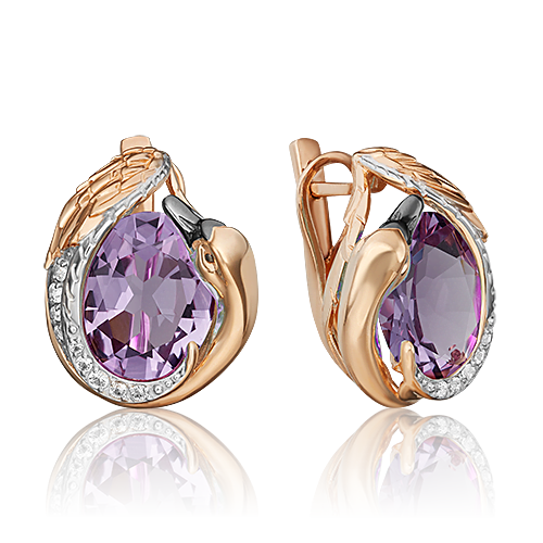 Серьги из красного золота с топазом/аметистом PLATINA jewelry 02-4699-00-225-1110-46, 02-4699-00-225-1110-46
Серьги из красного золота с топазом/аметистом PLATINA jewelry 02-4699-00-225-1110-46, 02-4699-00-225-1110-46