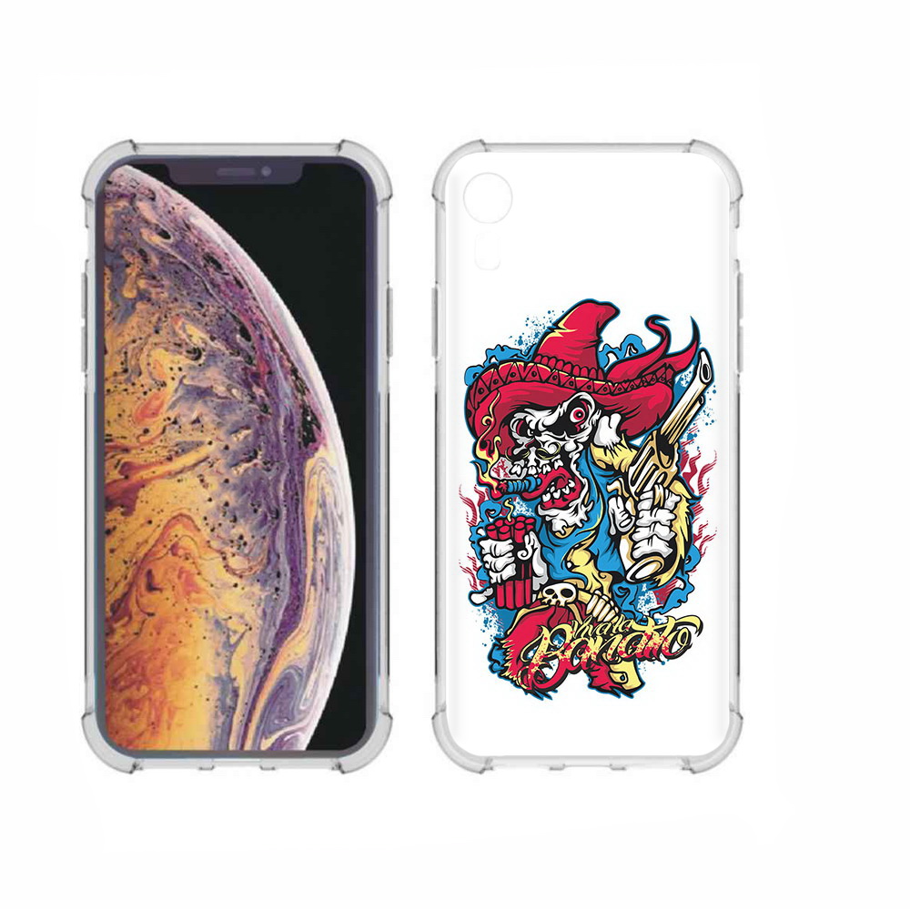 Чехол MyPads Tocco для Apple iPhone XR нарисованный скелет с писталетом, Прозрачный, Tocco
Чехол MyPads Tocco для Apple iPhone XR нарисованный скелет с писталетом, Прозрачный, Tocco