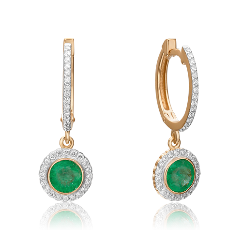 Серьги подвески из золота PLATINA jewelry 02-0699, изумруд/бриллиант, 02-0699
Серьги подвески из золота PLATINA jewelry 02-0699, изумруд/бриллиант, 02-0699