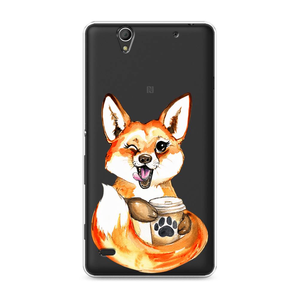 Чехол на Sony Xperia C4 "Подмигивающая лиса с кофе", Оранжевый;белый;коричневый, 52650-4
Чехол на Sony Xperia C4 "Подмигивающая лиса с кофе", Оранжевый;белый;коричневый, 52650-4