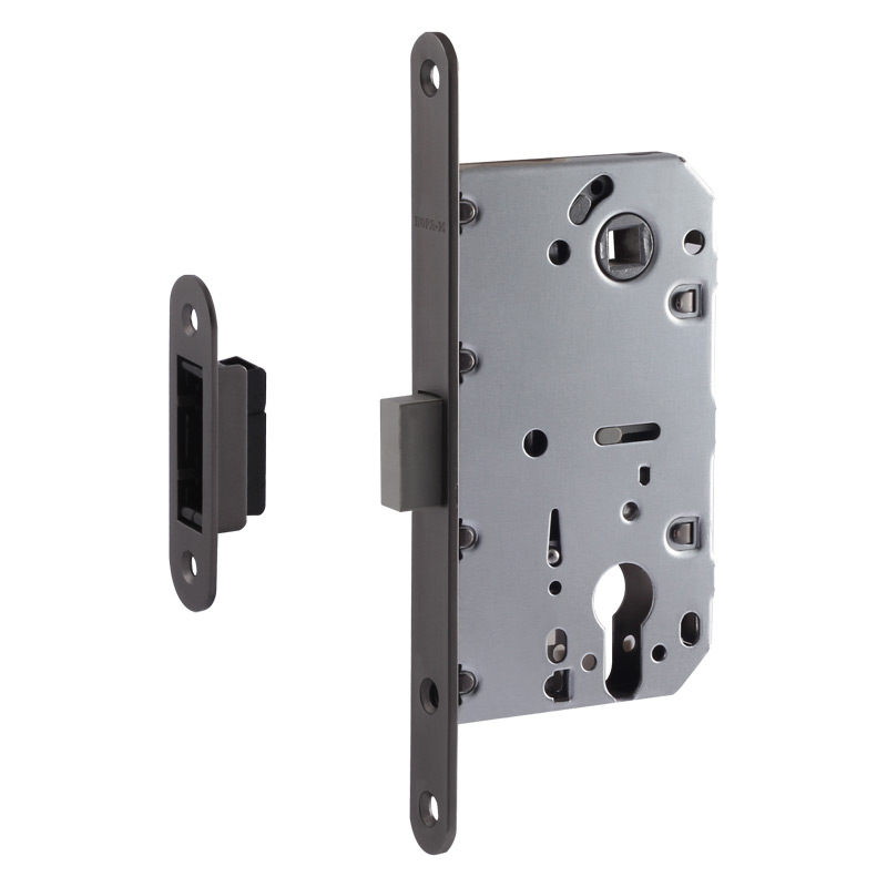 фото Замок врезной магнитный под цилиндр нора-м м25м-85 мм, графит