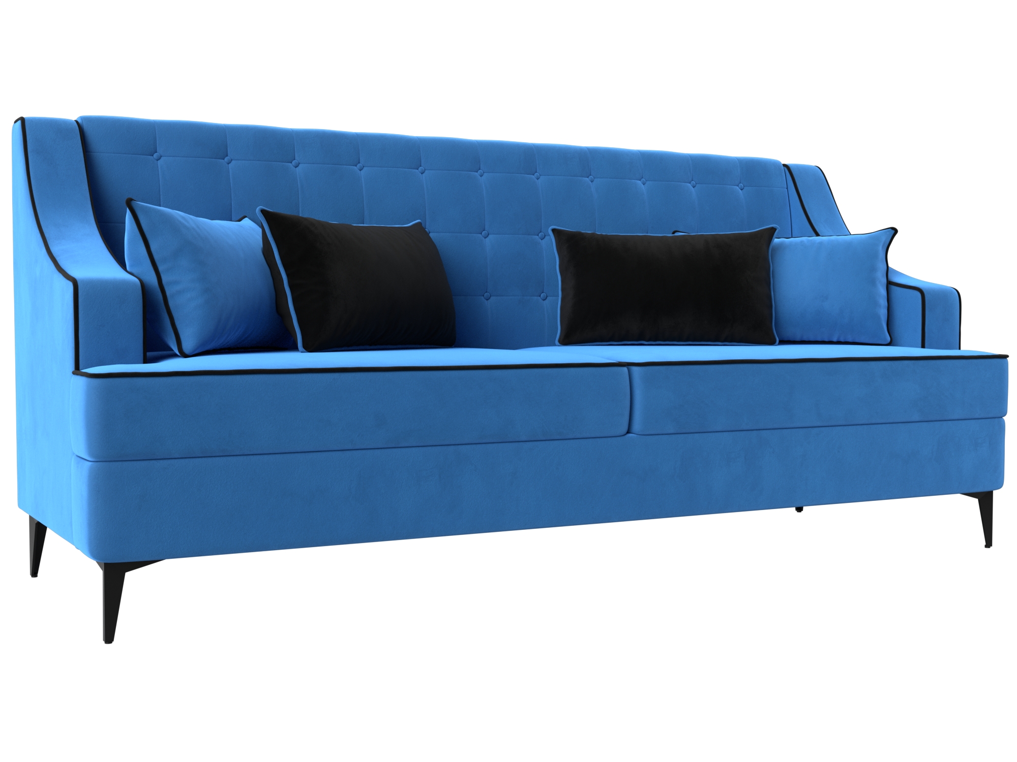 Прямой диван Марк велюр голубой/черный, Прямой диван Марк
Прямой диван Марк велюр голубой/черный, Прямой диван Марк