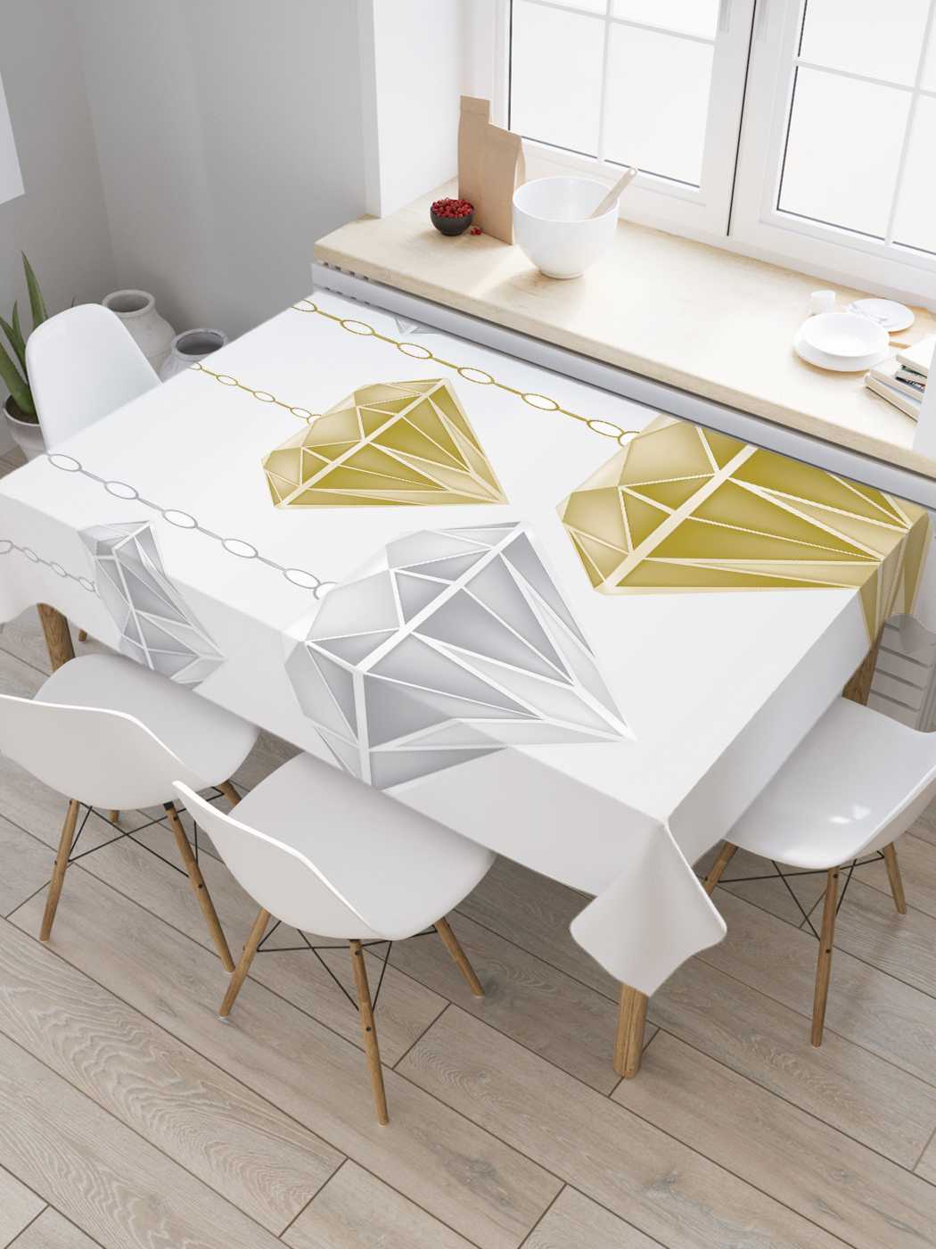 Скатерть прямоугольная JoyArty "Висящие драгоценности" из сатена, 180x145 см, Белый, Висящие драгоценности
Скатерть прямоугольная JoyArty "Висящие драгоценности" из сатена, 180x145 см, Белый, Висящие драгоценности