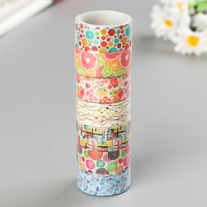 Клейкие WASHI-ленты для декора "Микс №2", 15 мм х 3 м (набор 7 шт) рисовая бумага, Разноцветный, Остров Сокровищ
Клейкие WASHI-ленты для декора "Микс №2", 15 мм х 3 м (набор 7 шт) рисовая бумага, Разноцветный, Остров Сокровищ