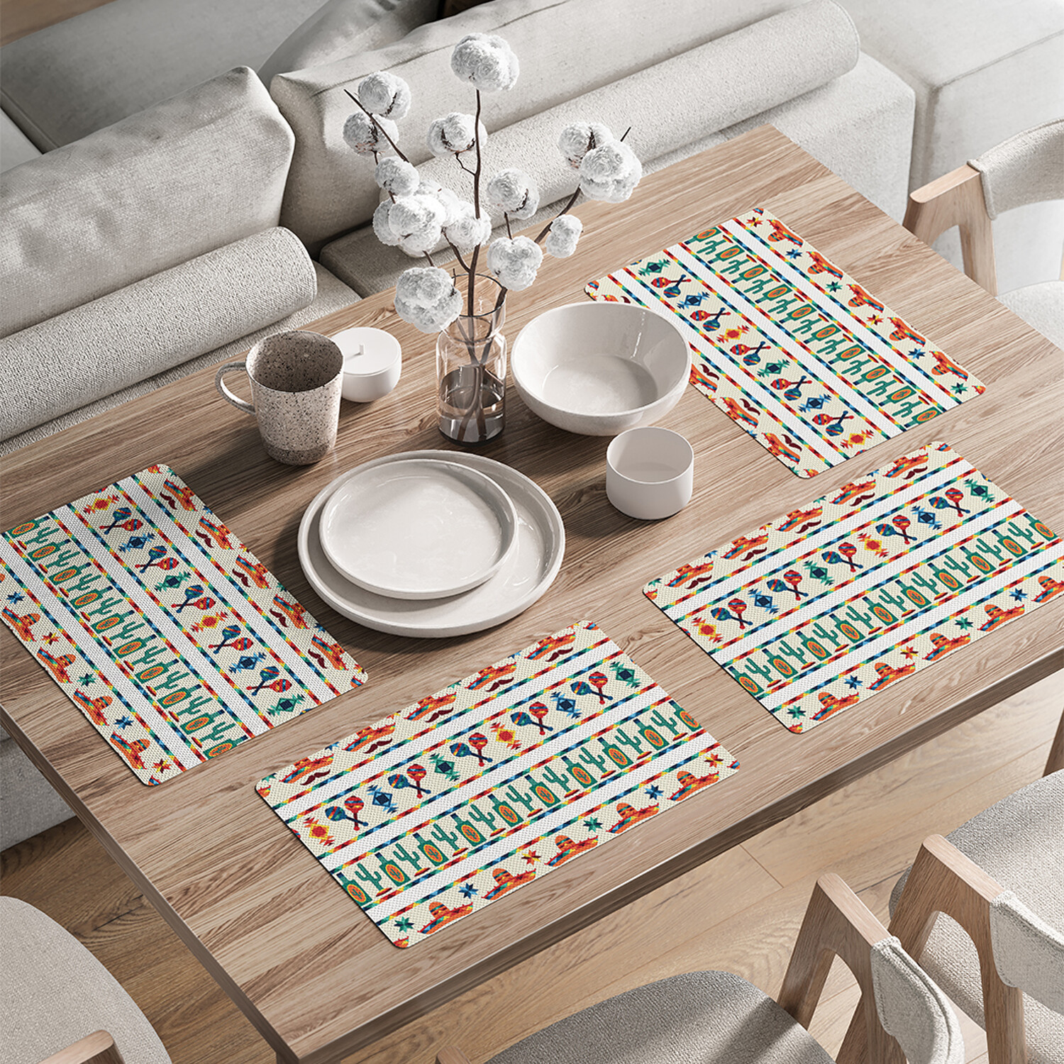 Комплект тканевых салфеток JoyArty Мексиканские полосы для сервировки стола 46x30 см, 4шт, Коричневый, Мексиканские полосы 
Комплект тканевых салфеток JoyArty Мексиканские полосы для сервировки стола 46x30 см, 4шт, Коричневый, Мексиканские полосы