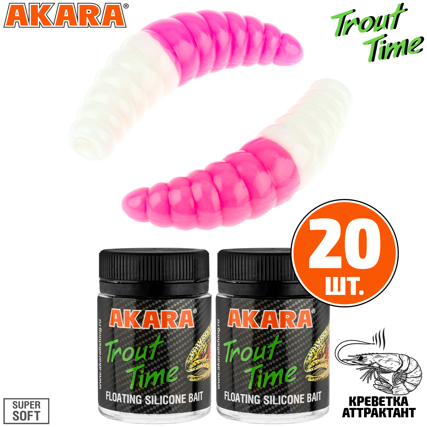 Силиконовая приманка Akara Trout Time MAGGOT 1,6 457, Shrimp (20 шт.), MAGGOT 1,6 Креветка
Силиконовая приманка Akara Trout Time MAGGOT 1,6 457, Shrimp (20 шт.), MAGGOT 1,6 Креветка