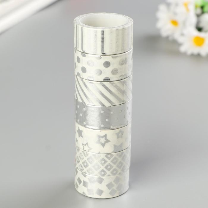 Клейкие WASHI-ленты для декора с фольгой СЕРЕБРИСТЫЕ,15 мм х 3 м (набор 7 шт) рисовая бума, Серебристый, Остров Сокровищ
Клейкие WASHI-ленты для декора с фольгой СЕРЕБРИСТЫЕ,15 мм х 3 м (набор 7 шт) рисовая бума, Серебристый, Остров Сокровищ