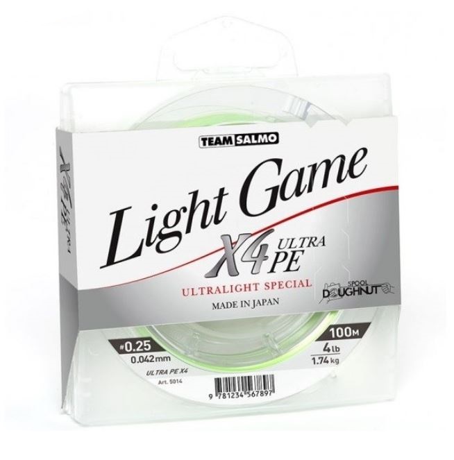 фото Леска плетёная salmo light game fine green x4 100/0042