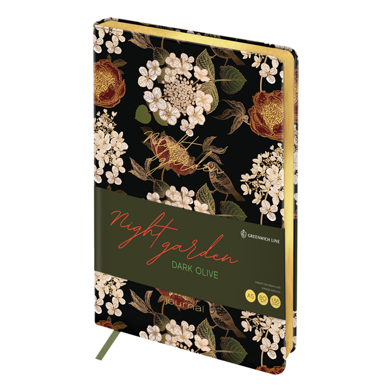 Ежедневник недатированный Greenwich Line Night garden. Dark olive , А5, 136л., кожзам,
Ежедневник недатированный Greenwich Line Night garden. Dark olive , А5, 136л., кожзам,