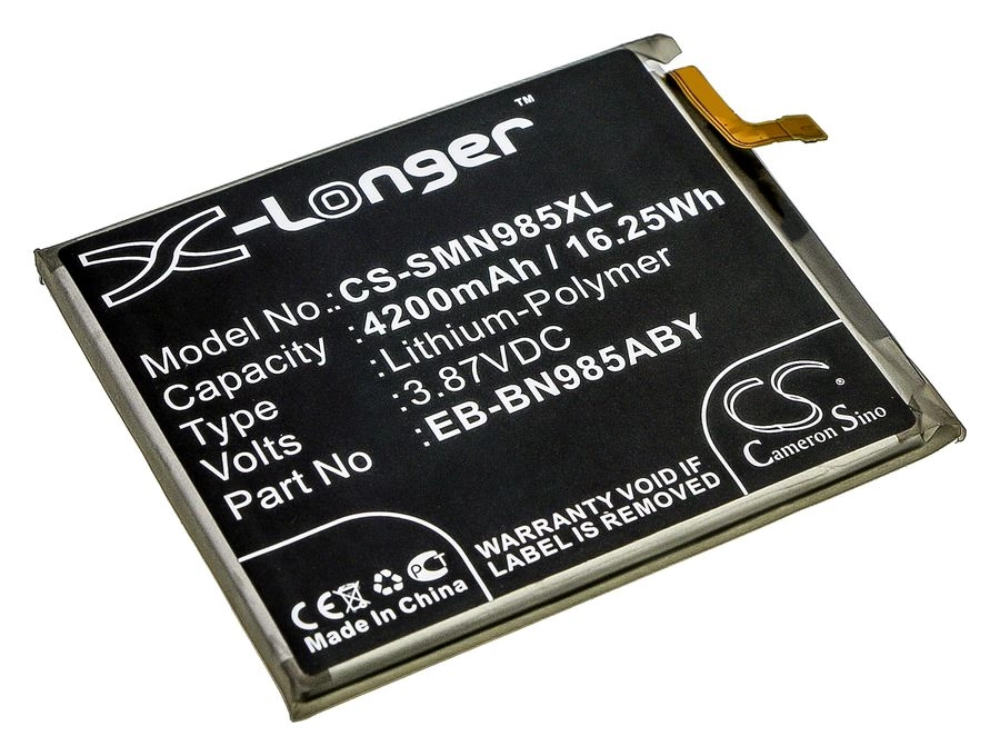 Аккумулятор CameronSino CS-SMN985XL для Samsung Galaxy Note 20 Ultra (EB-BN985ABY) 16.25Wh
Аккумулятор CameronSino CS-SMN985XL для Samsung Galaxy Note 20 Ultra (EB-BN985ABY) 16.25Wh