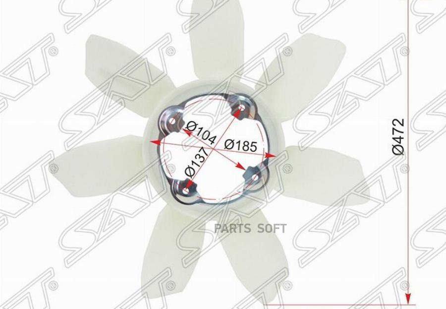 SAT ST-16361-31060 Крыльчатка вентилятора TOYOTA LAND CRUISER PRADO 120 /SURF/FJ CRUISER 5
SAT ST-16361-31060 Крыльчатка вентилятора TOYOTA LAND CRUISER PRADO 120 /SURF/FJ CRUISER 5