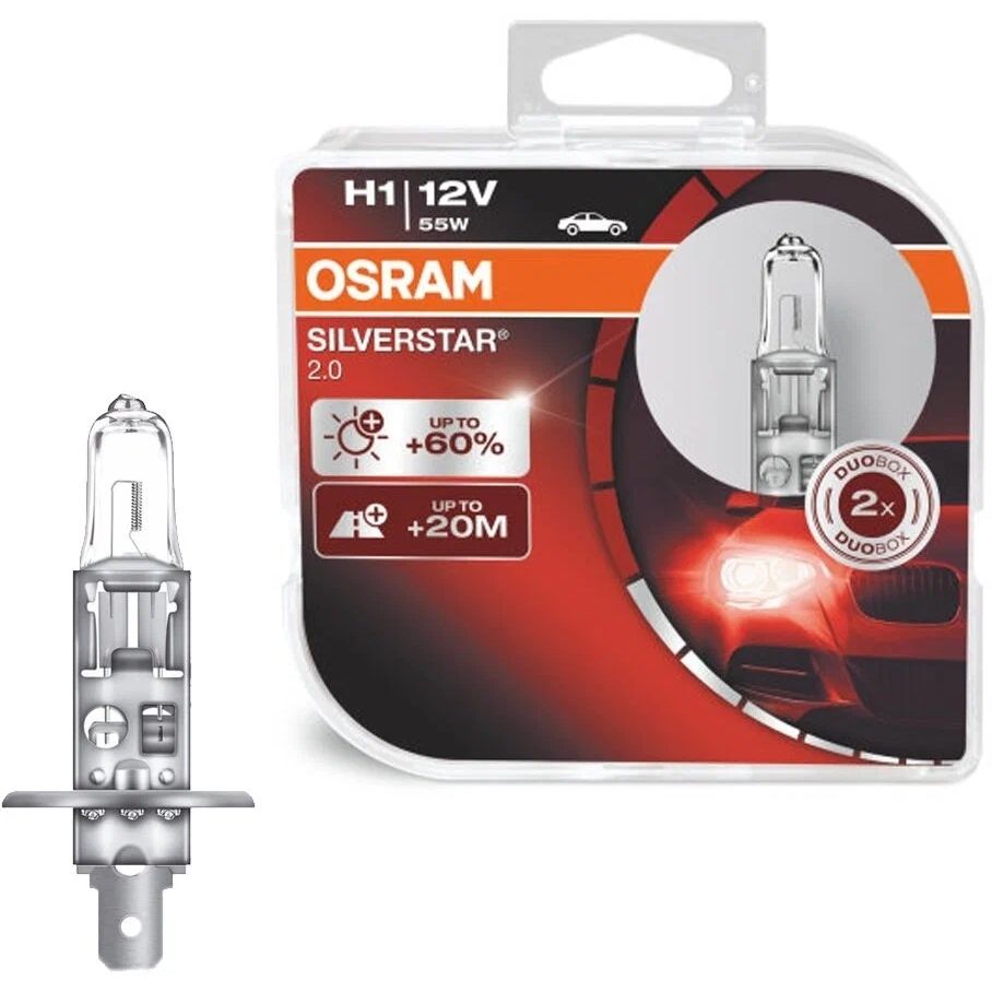 Лампа H1 12V- 55W (P14,5s) (+100 света+серебр.диз.) Night Breaker Silver (2шт.) DuoBox
Лампа H1 12V- 55W (P14,5s) (+100 света+серебр.диз.) Night Breaker Silver (2шт.) DuoBox