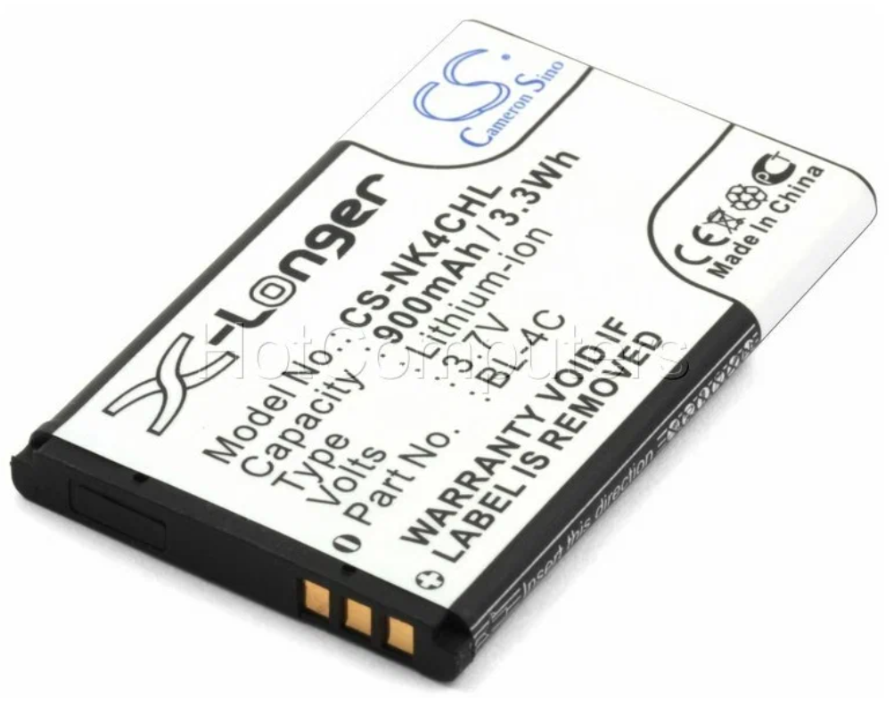 Аккумуляторная батарея CameronSino CS-NK4CHL для Nokia 2650, 2651, 2652, 3108, 5100, 6088,
Аккумуляторная батарея CameronSino CS-NK4CHL для Nokia 2650, 2651, 2652, 3108, 5100, 6088,