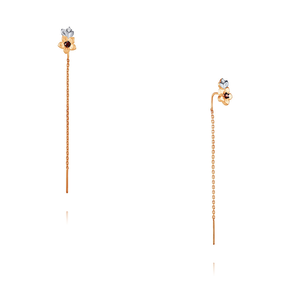 Серьги продевки из красного золота ADAMAS 25041119/01-А50ДЧ-655, гранат/фианит, 25041119/01-А50ДЧ-655
Серьги продевки из красного золота ADAMAS 25041119/01-А50ДЧ-655, гранат/фианит, 25041119/01-А50ДЧ-655