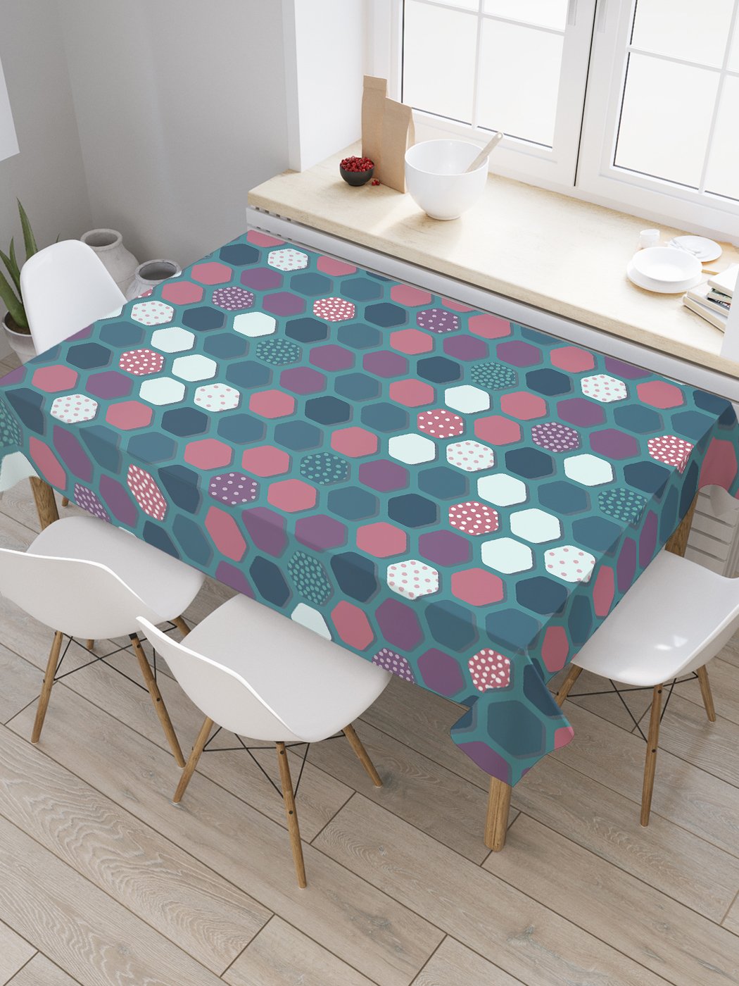 Скатерть прямоугольная JoyArty "Объемная геометрия" из сатена, 180x145 см, Фиолетовый, Объемная геометрия 
Скатерть прямоугольная JoyArty "Объемная геометрия" из сатена, 180x145 см, Фиолетовый, Объемная геометрия